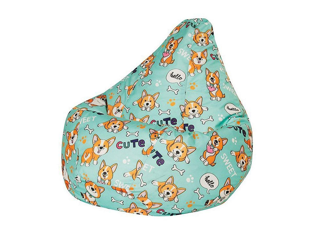 Кресло мешок груша L Корги велюр