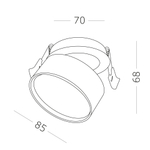 Светильник встраиваемый LED 9W 3000K