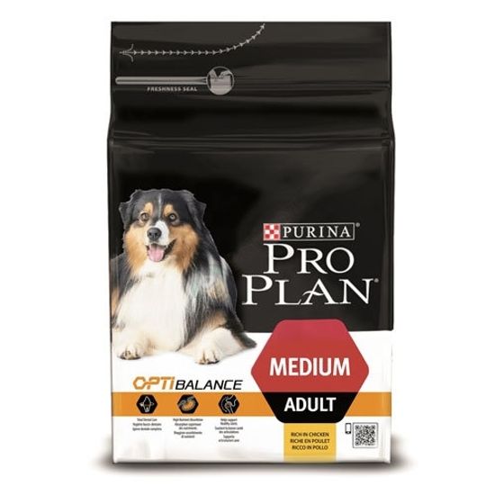 Pro Plan Medium Adult корм для взрослых собак средних пород, с курицей
