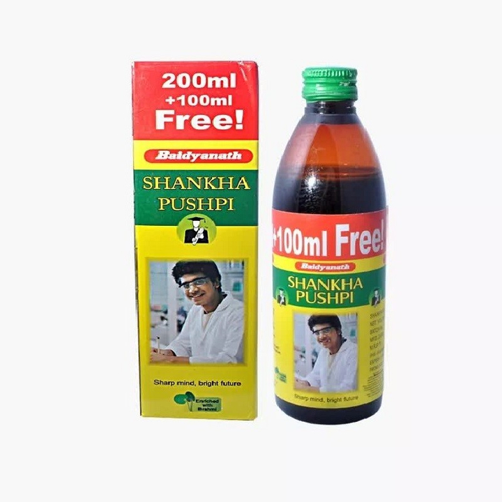 Травяной настой Baidyanath Shankha Pushpi улучшает мозговую активность Шанкха Пушпи 200 + 100 мл