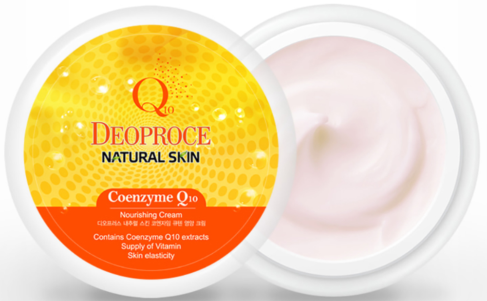 Deoproce. Антивозрастной регенерирующий крем для лица Natural Skin. Coenzyme Q10 Nourishing Cream