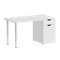 Home Office Стол письменный VR.SP-3-138.1 Белый Бриллиант/Хром 1380*720*750
