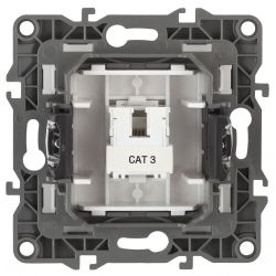 12-3105-04 ЭРА Розетка телефонная RJ11, IP20, Эра12, шампань