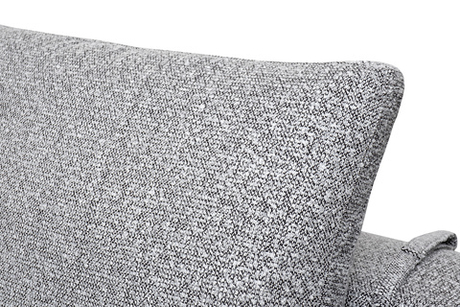 Диван трехместный Турин(Turin)(3 секции) с канапе и мех черно/серый Santo1606 355x163,5xx68см Garda Decor