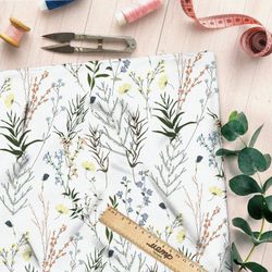 Ткань мембрана утончённые веточки с листвой