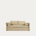 Диван-кровать Tanit бежевый с ножками из массива бука с натуральной отделкой 210 см