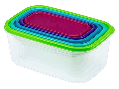 Набор контейнеров "Радуга" 5шт (0,25л+0,45л+0,8л+1,3л+2,1л) микс