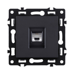 Розетка телефонная RJ11, черный Kollinger Asthetik AS-019BK