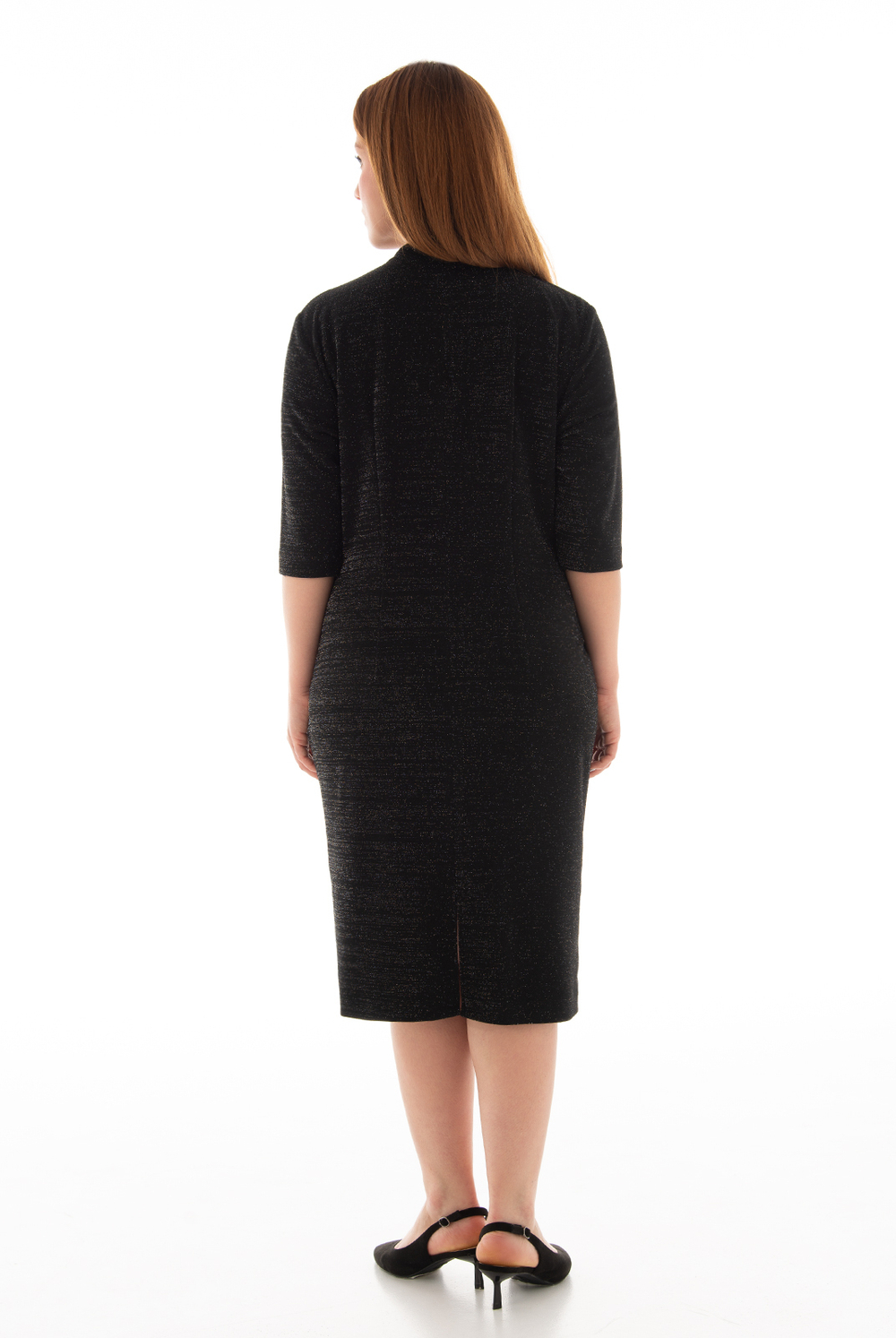 Платье женское 4702Аа, черный блеск #132ЧБ054702Аа