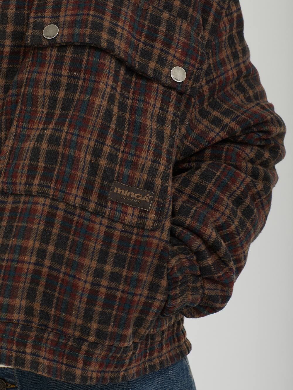 Женский Бомбер Ava Plaid