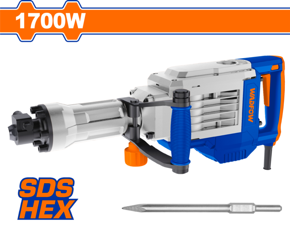 Отбойный молоток SDS-HEX 1700 Вт, 50 Дж WADFOW WDB1D90