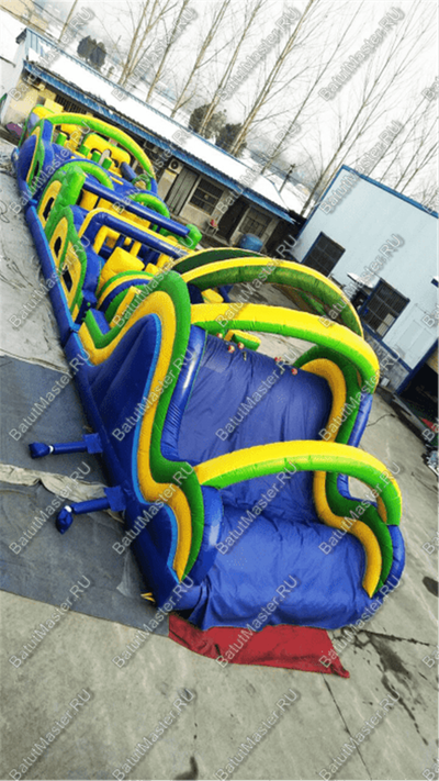 Надувной батут "Длинная полоса препятствий" 20*4*5 м