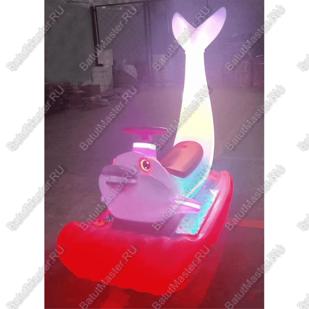 Парковый электромобиль «Дельфинчик-морячок», розовый