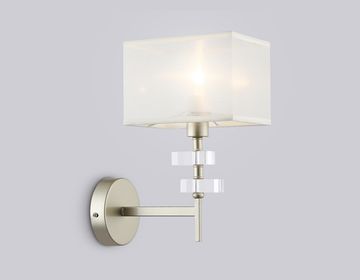 Настенный светильник с абажуром 1*Е14 LH71335 CGD золото/белый High Light Classic Ambrella
