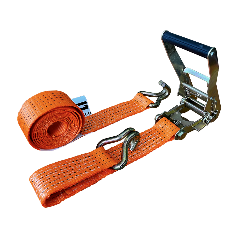 Стяжной ремень с крюками и храповым механизмом