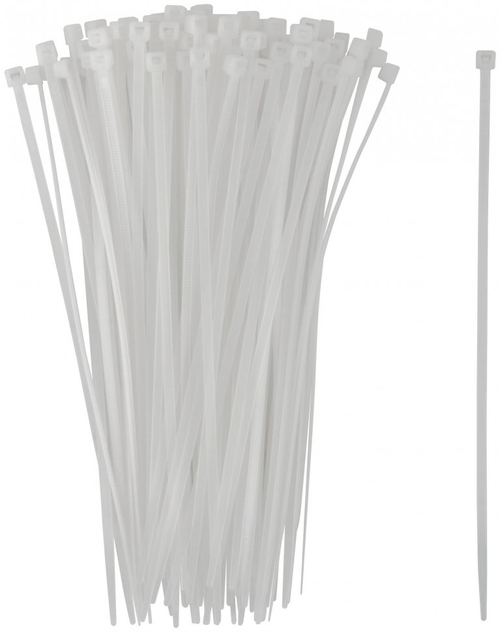 60369 FIT Хомуты нейлоновые для проводов, белые 100шт., 3,6х200 мм