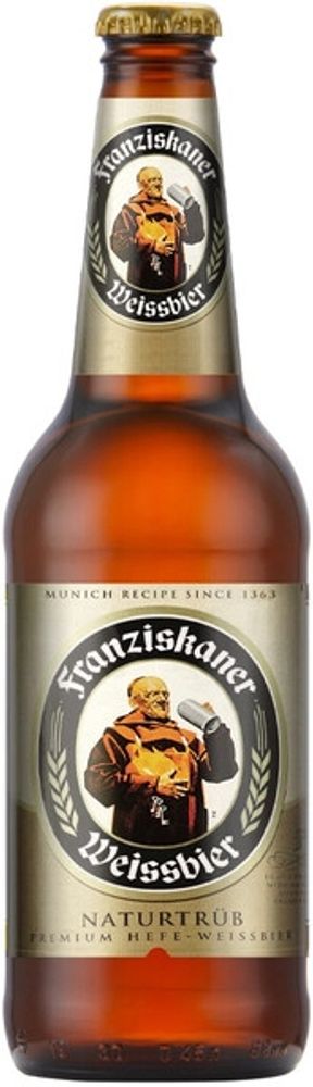 Пиво Францисканер Хефе-Вайссе / Franziskaner Hefe-Weisse 0.45 - стекло
