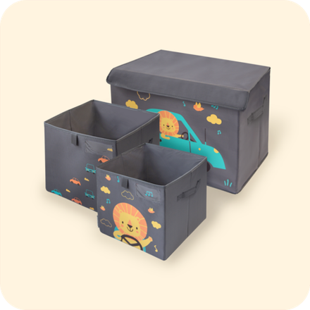 Большой набор коробок для игрушек. Львенок