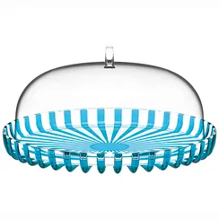 Подставка для торта с крышкой dolcevita, D31 см, бирюзовая