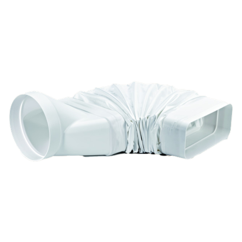 Гибкий патрубок, круглый — прямоугольный, для изменения направления и поворота до 180˚ (ширина 227 / высота 94 мм), длина 160-550 мм / диаметр фитинга 150 мм