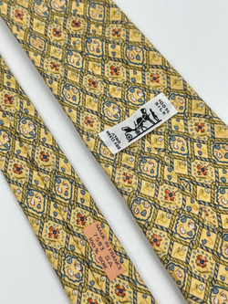 Галстук жёлтый Hermes