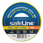 Изолента желто-зеленая 19 мм 20 м Safeline