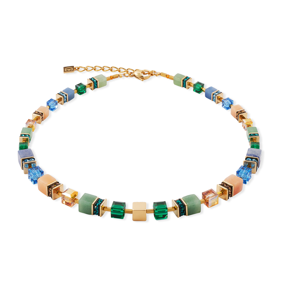 Колье Coeur de Lion Green-Blue-Peach 3039/10-0551