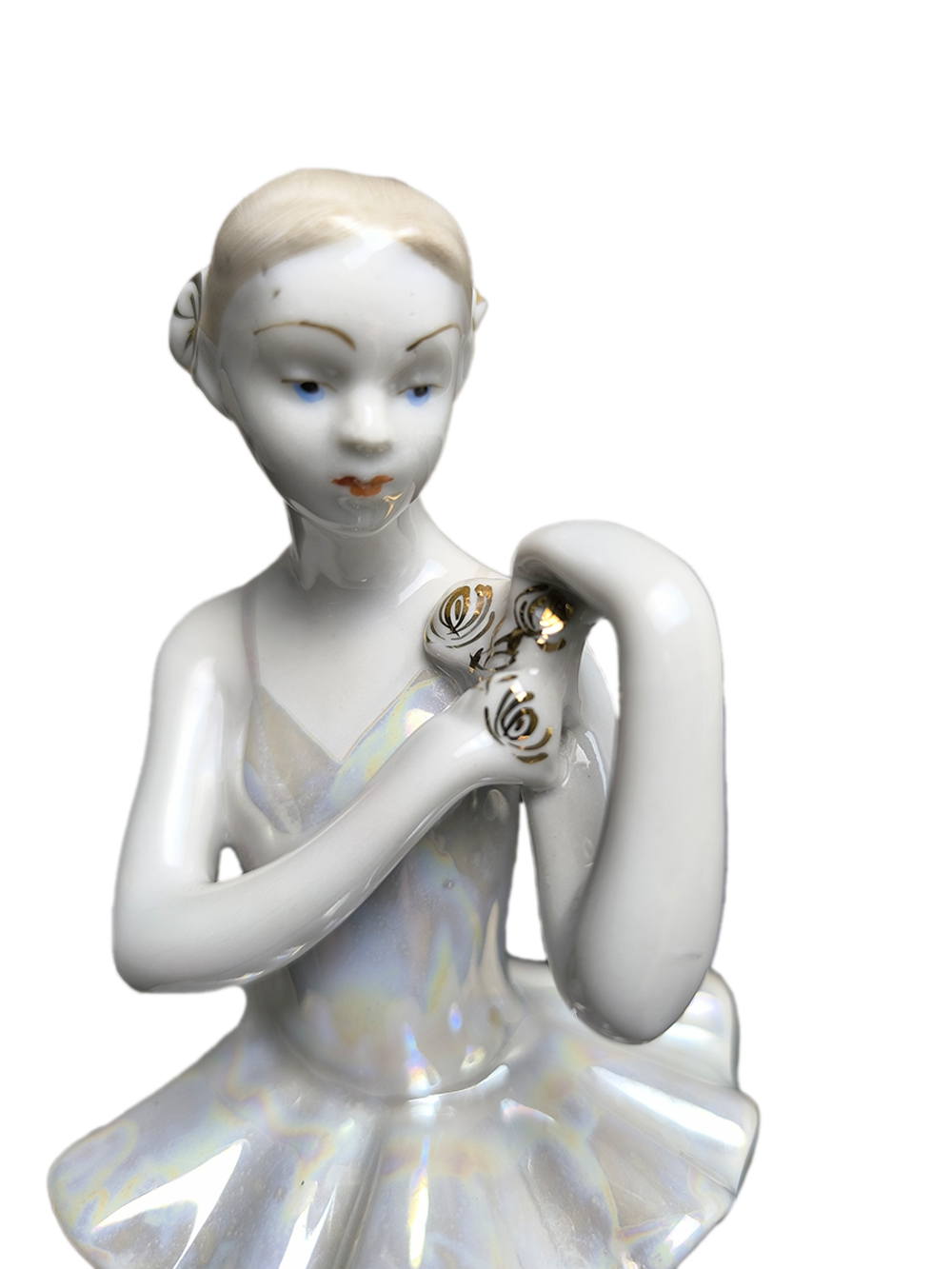 Фарфоровая статуэтка "Балерина с Цветком" ДФЗ Вербилки