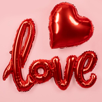 Фольгированная мини-надпись «Love» в красном цвете, AIR, 104 см