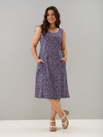 Платье П-012/синий-веткиягодки