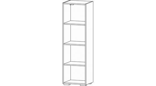 Даллас Шкаф с полкой Дуб вотан / Цемент темный