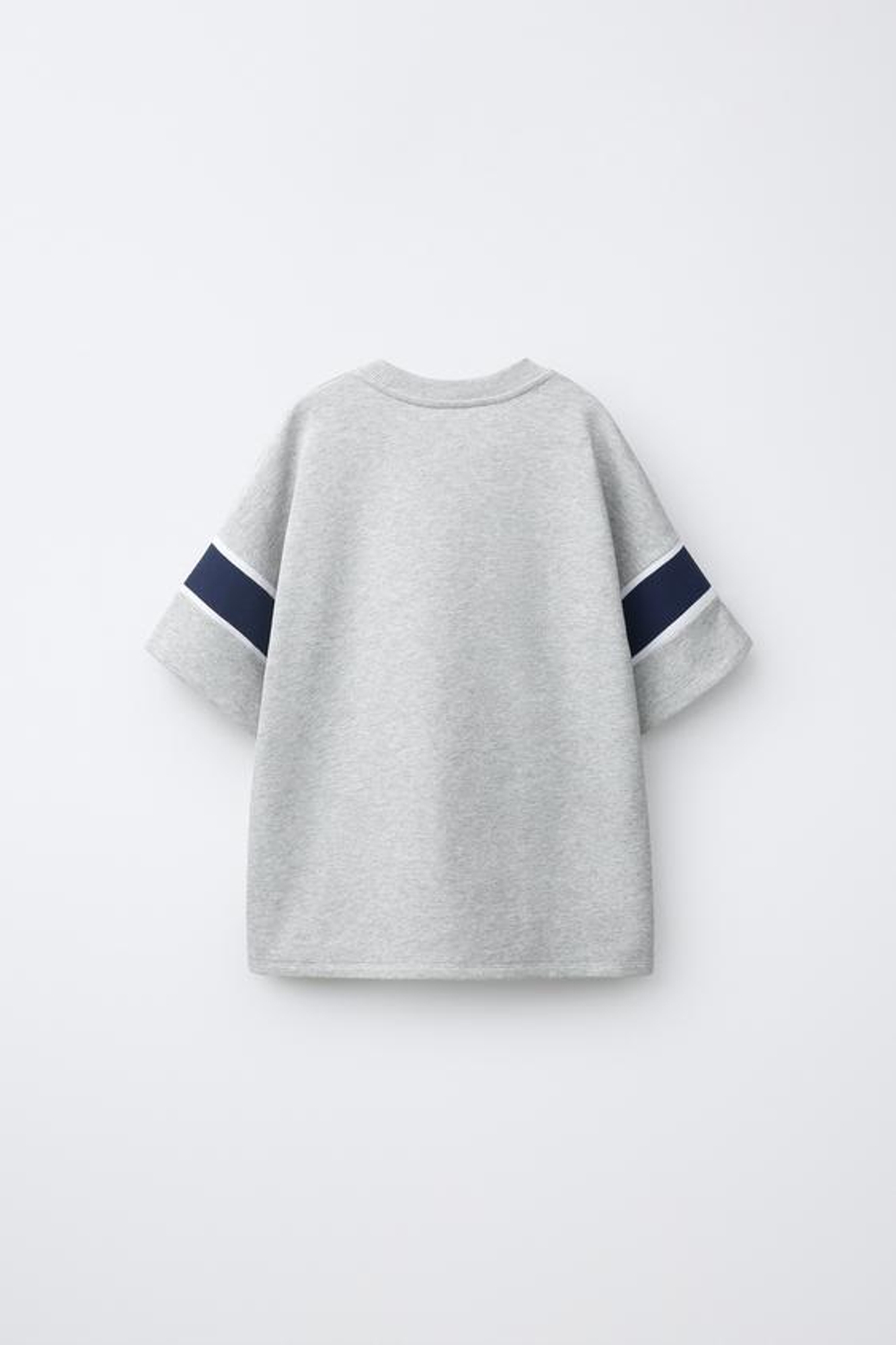 ZARA ФУТБОЛКА С ПРИНТОМ TEAM SIX SEVEN, СЕРЫЙ МЕЛАНЖ