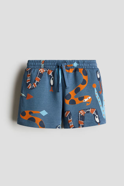 H&M Шорты с принтом, темно-синий