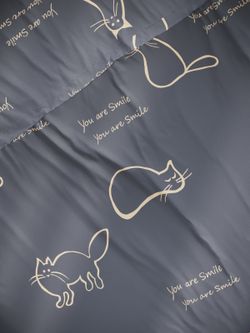 Простынь Полисатин Мечта "Котики на сером" 240x215 см