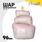 Шар Фольгированный Торт розовый сатин (Розовый)