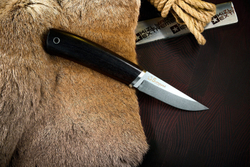 Нож Kizlyar Supreme SAMOYED VG-10 SW WH LS (StoneWash, Walnut Handle, Leather Sheath)