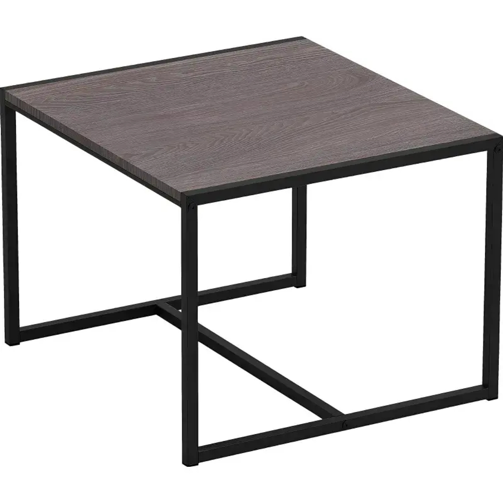 Стол журнальный TI_Онега-3 490x490x455 мет чер/ЛДСП ясень анкор темн