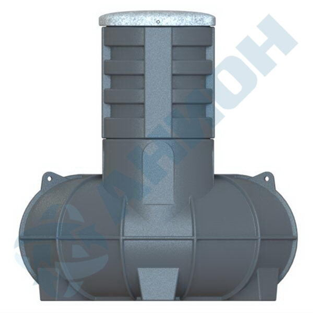 Резервуар О-образный 2000 л для подземного хранения жидкостей, с увеличенной высотой горловины Анион 2000 л. горизонтальный (2650x1760x1820см;черный) - арт.559483