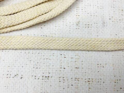 Шнур плоский х/б, ш. 10 мм, турецкое плетение, бежевый