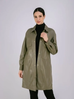 Плащ женский кожаный длинный Турция