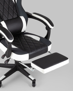 Кресло игровое TopChairs Virage черно-белое