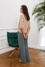 Брюки из меланжевой поливискозной ткани (Размер: M) (Цвет: зеленый)