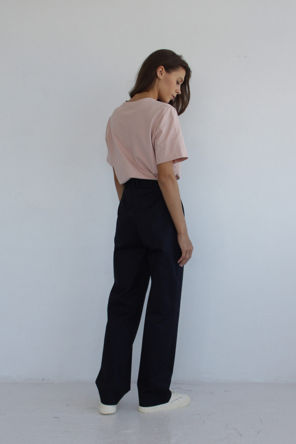 Брюки прямые из хлопка и льна. Цвет бежевый. Размер 46. Тестовый экземпляр. №69