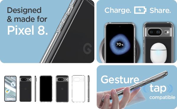 Чехол Spigen Ultra Hybrid для Google Pixel 8 - Прозрачный | Crystal Clear