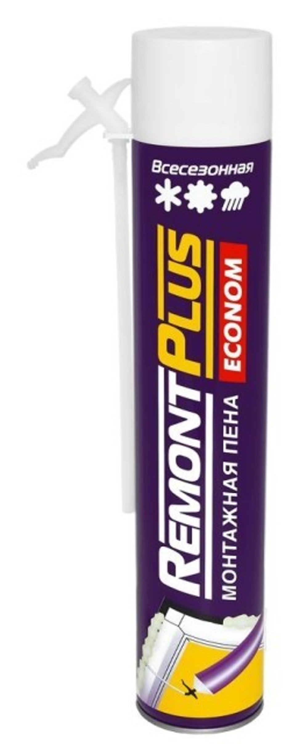 Пена монтажная всесезонная Remont Plus 750мл (553гр)