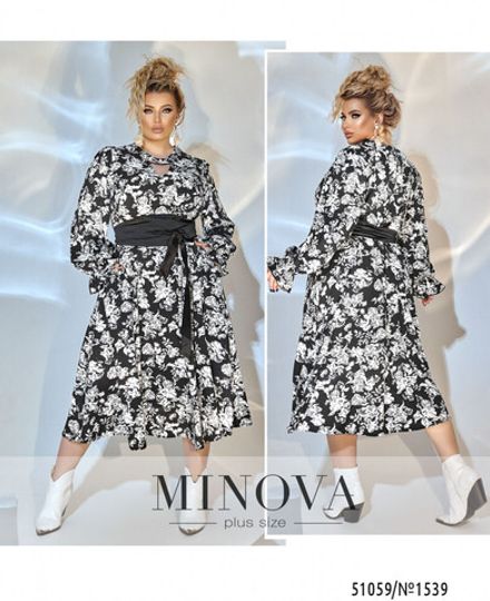 Платье 1539-черный Minova Фото 1