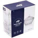 Сахарница стеклянная 250мл «Ажур» 11,5*11,5*9см плетенка