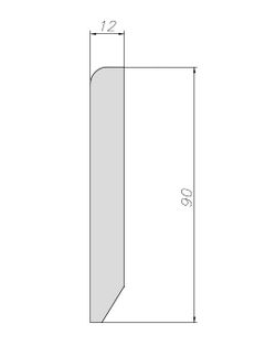 Плинтус под покраску Pro Design Nova матовая эмаль, 2800x12x90 мм