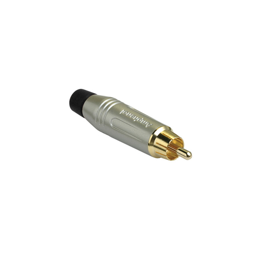 AMPHENOL ACPR-SBK - Коннектор кабельный,, RCA, цвет серый, с черным кольцом, покрытие контактов золото