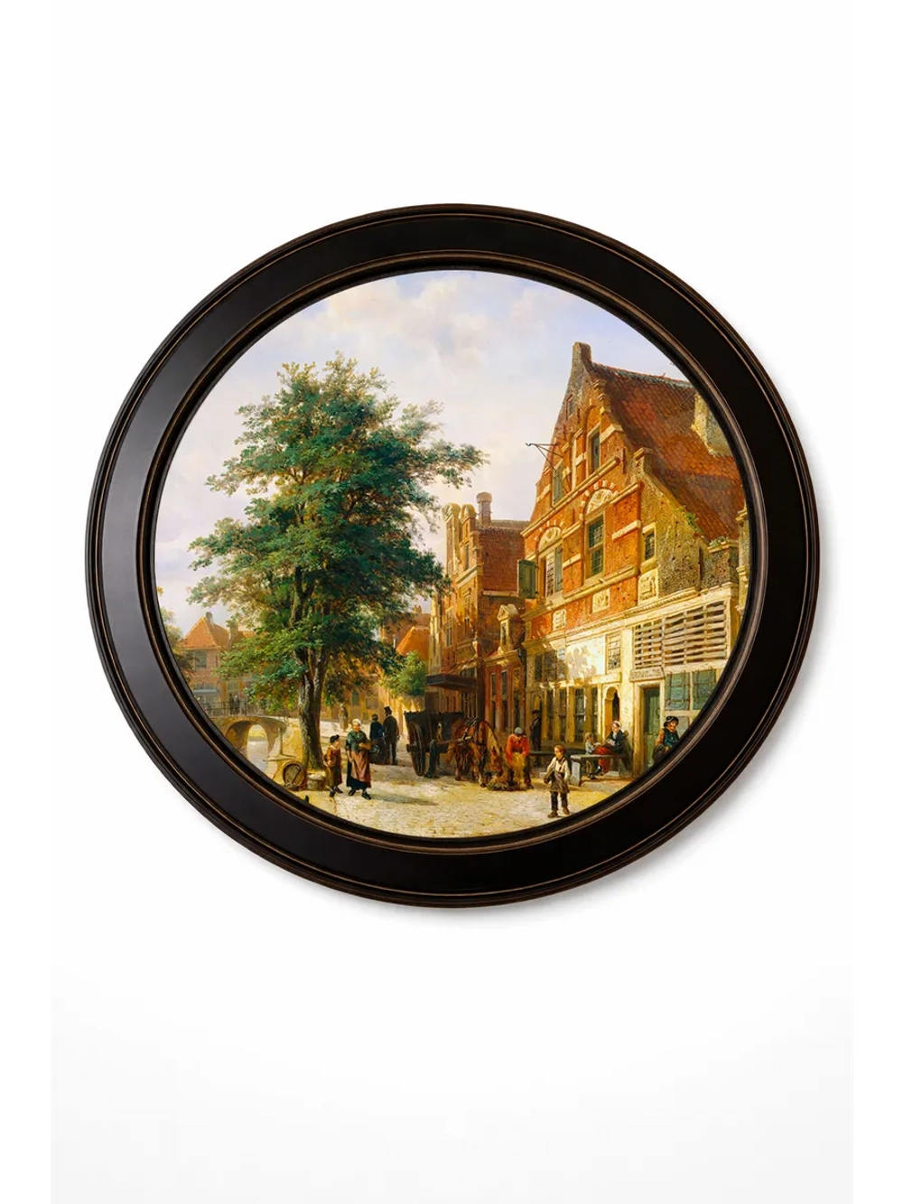 Картина на стену в круглой раме на холсте 47 см